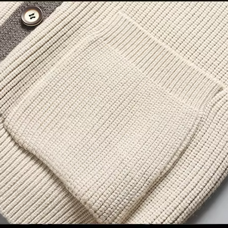 Amari Dual-Tone Ribbed Cardigan