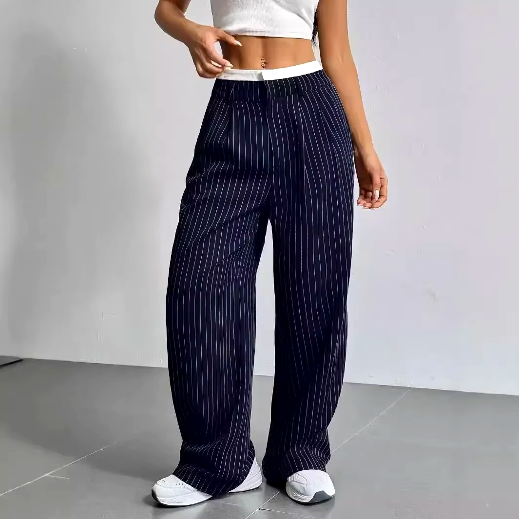 Mira Striped Wide-Leg Pant