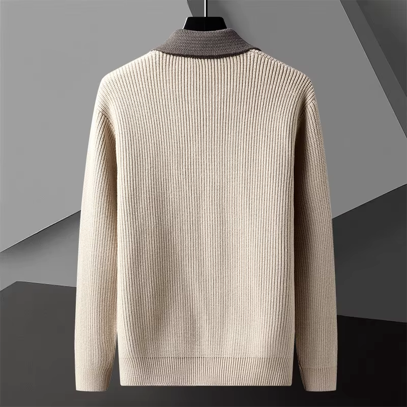 Amari Dual-Tone Ribbed Cardigan