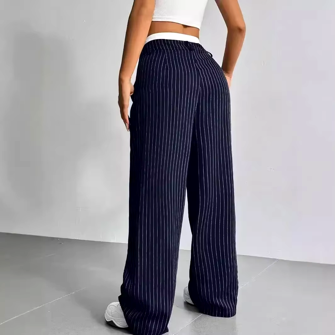 Mira Striped Wide-Leg Pant