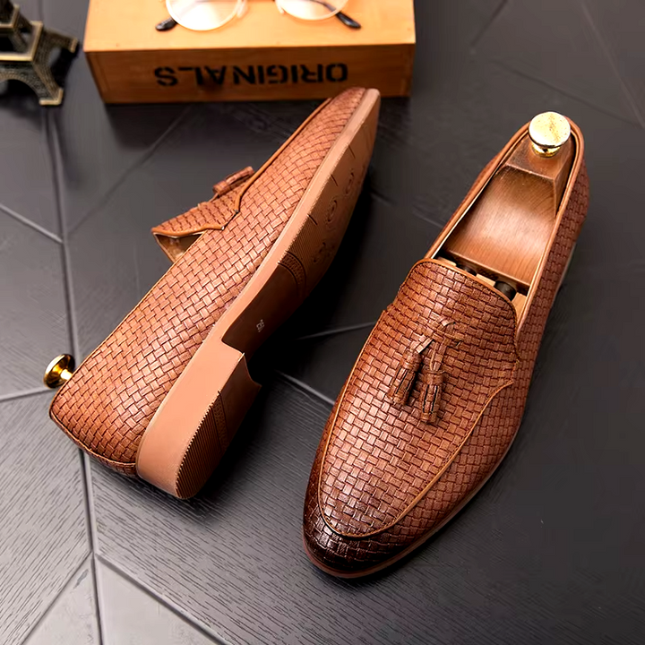 Belmont Textured Tassel Loafers