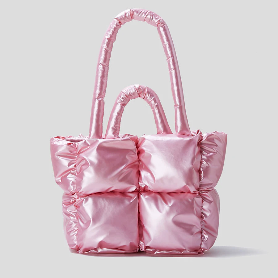 Sienna Quilted Puffy Tote Bag