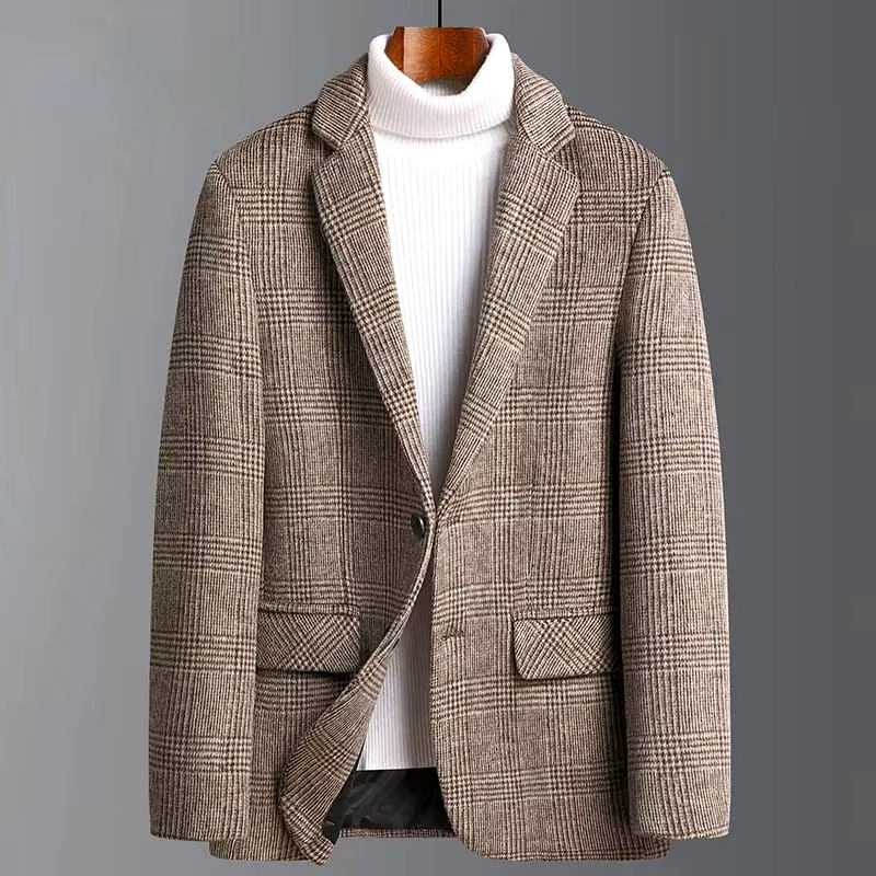 Harris Plaid Wool Blazer