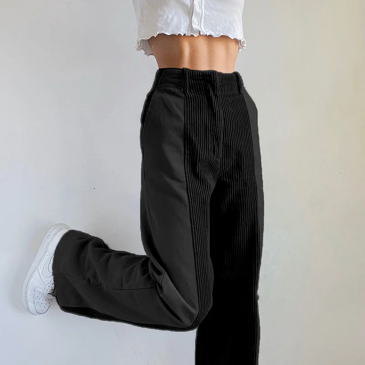 Elena Patchwork Corduroy Pant