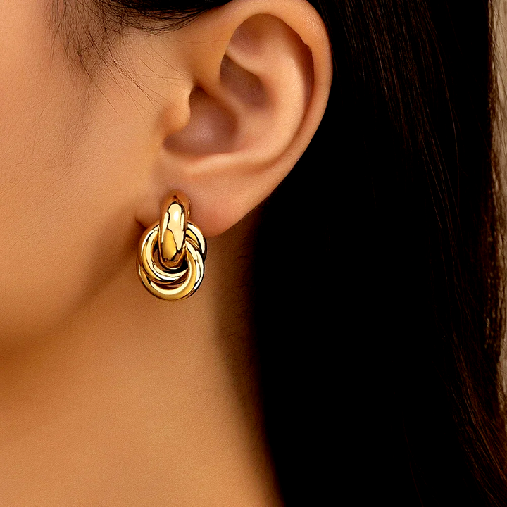 Luna Knot Hoops Earrings