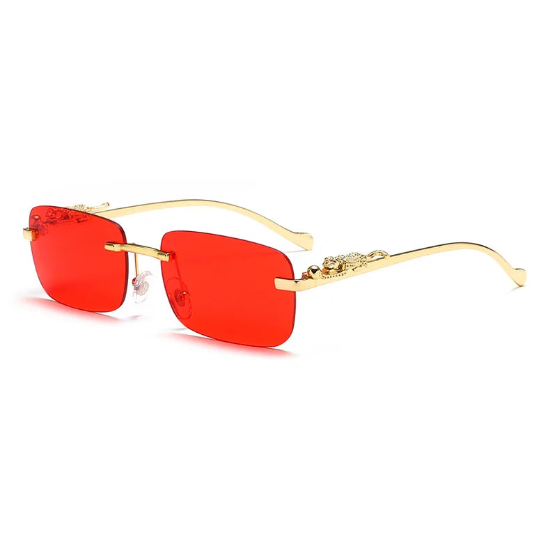 Panther Rimless Gold Sunglasses