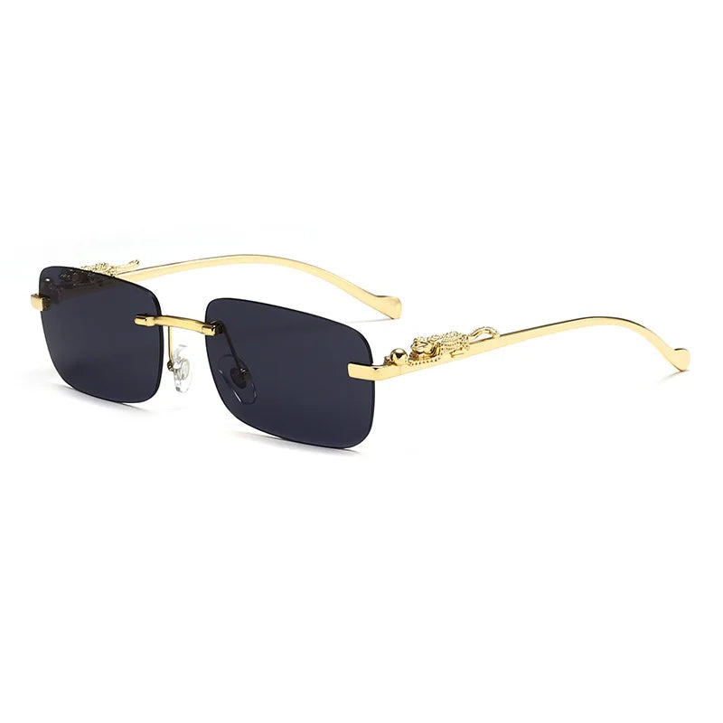Panther Rimless Gold Sunglasses