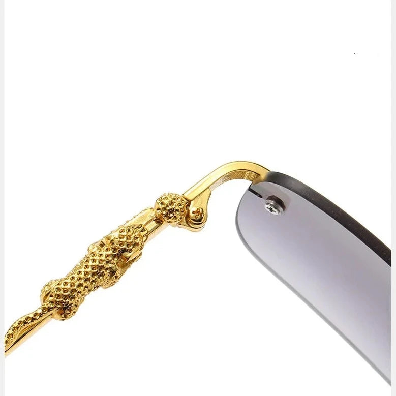 Panther Rimless Gold Sunglasses