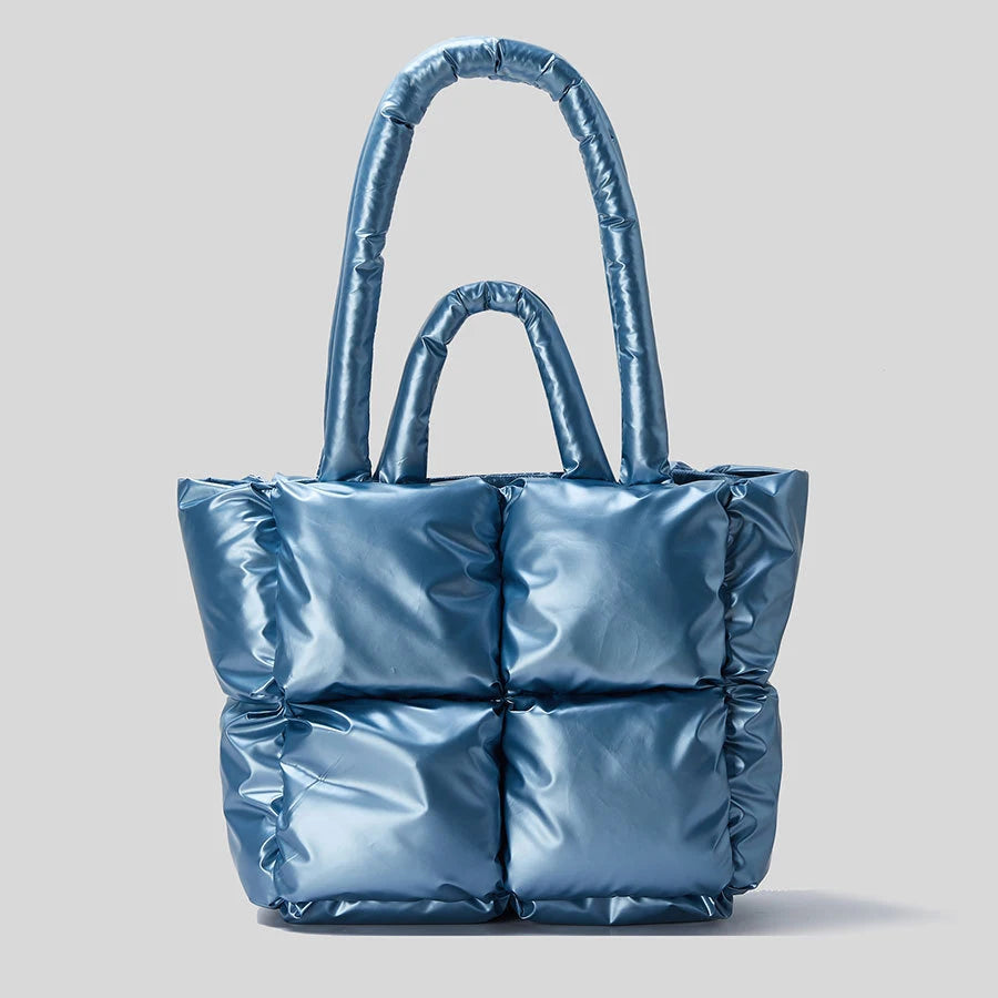 Sienna Quilted Puffy Tote Bag