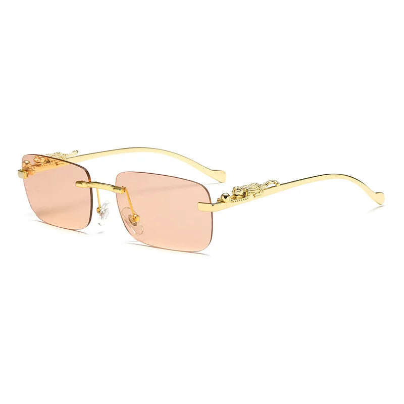 Panther Rimless Gold Sunglasses