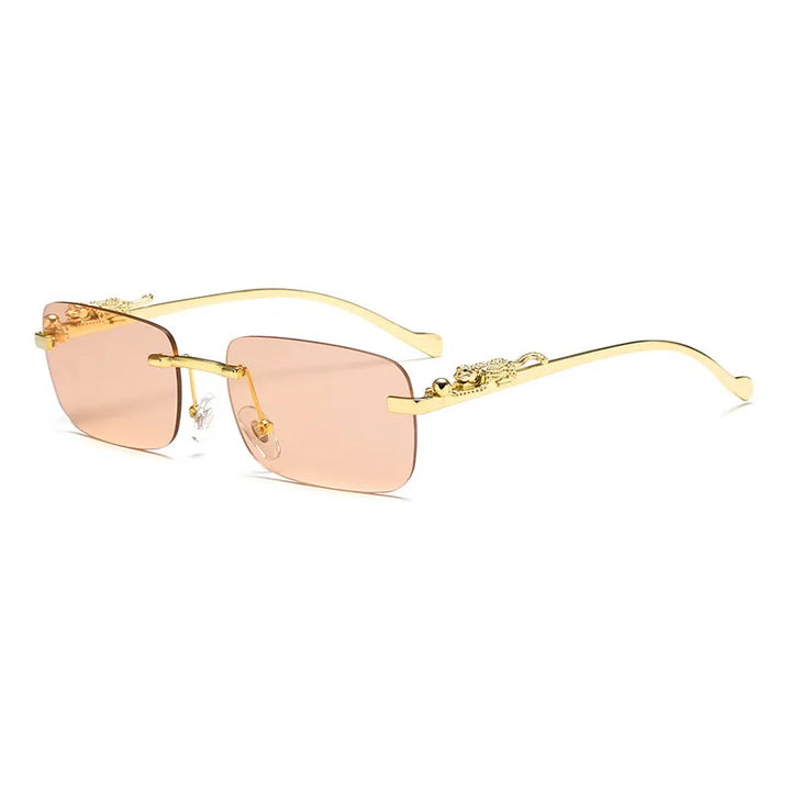 Panther Rimless Gold Sunglasses