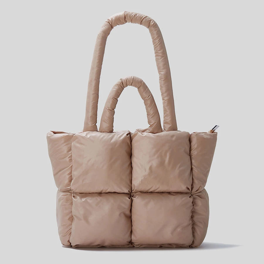 Sienna Quilted Puffy Tote Bag