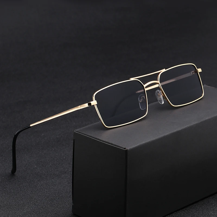 Golden Aura Square Sunglasses