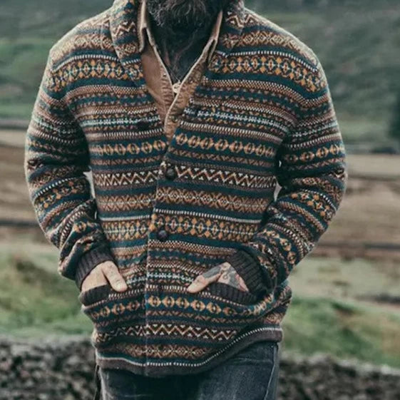 Bravado Patterned Wool Cardigan