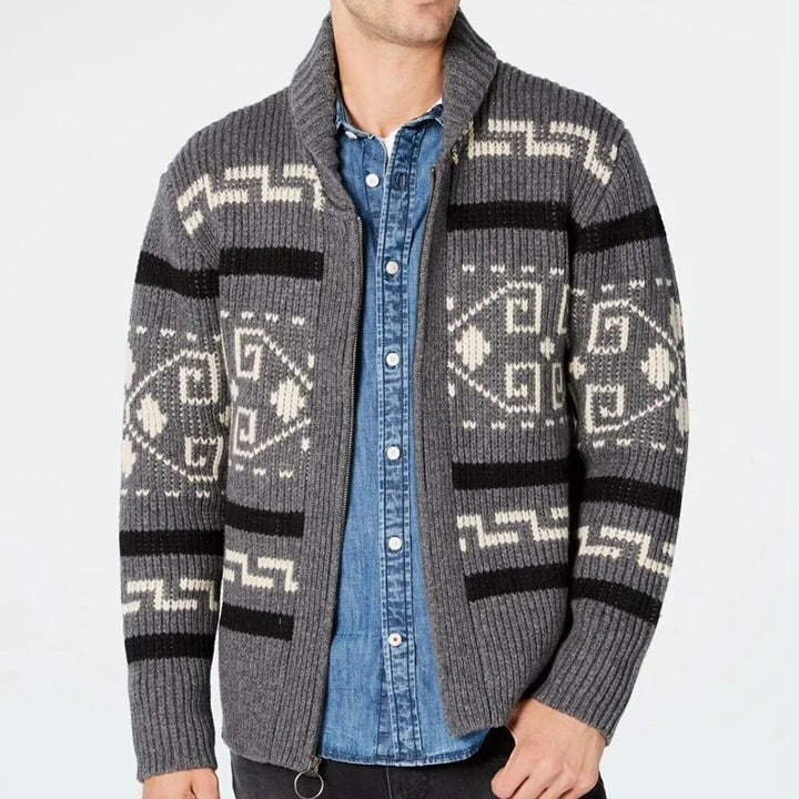 Lucius Retro Jacquard Cardigan