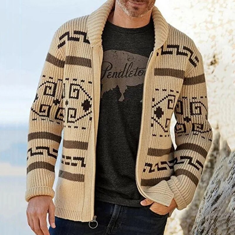 Lucius Retro Jacquard Cardigan