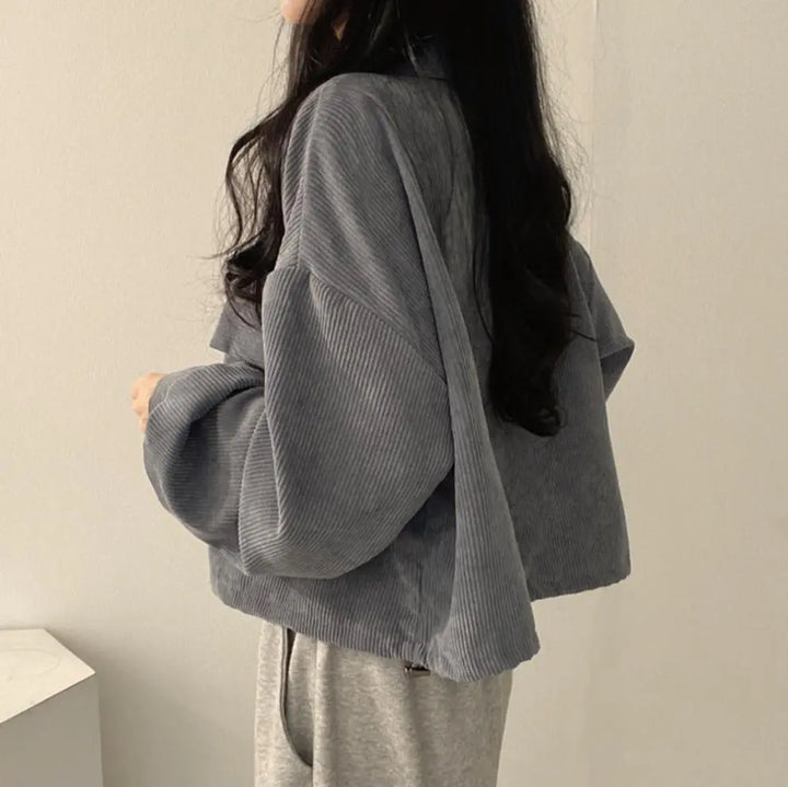 LuxeVelour CozyCord Shacket