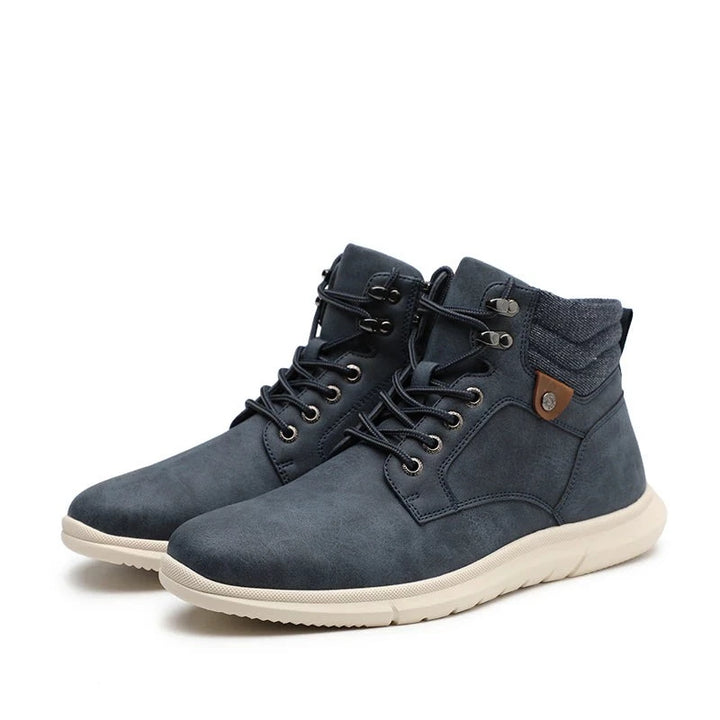 ComfyStride Classic Leather Ankle Boots