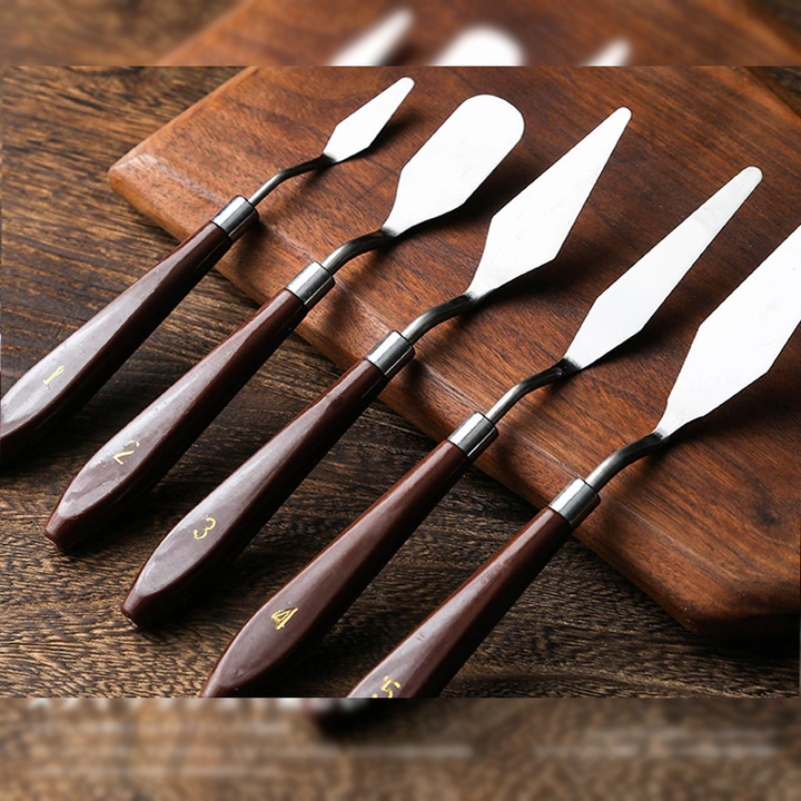 Engraved Baking Spatula 5 Pcs Set