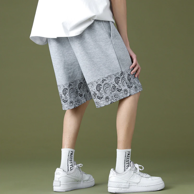 Braxton Paisley Casual Linen Shorts