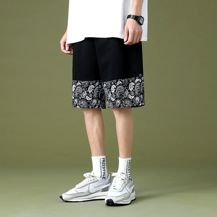 Braxton Paisley Casual Linen Shorts