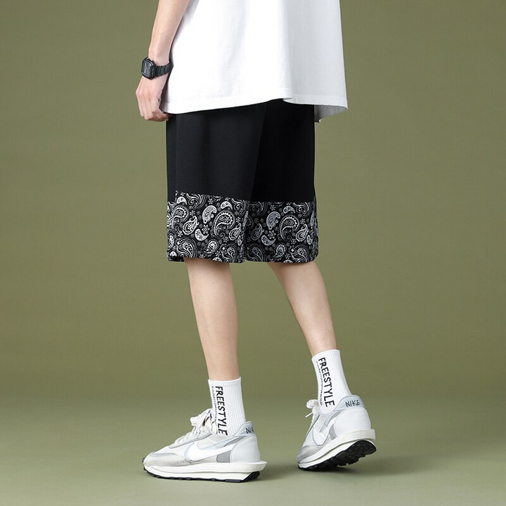 Braxton Paisley Casual Linen Shorts