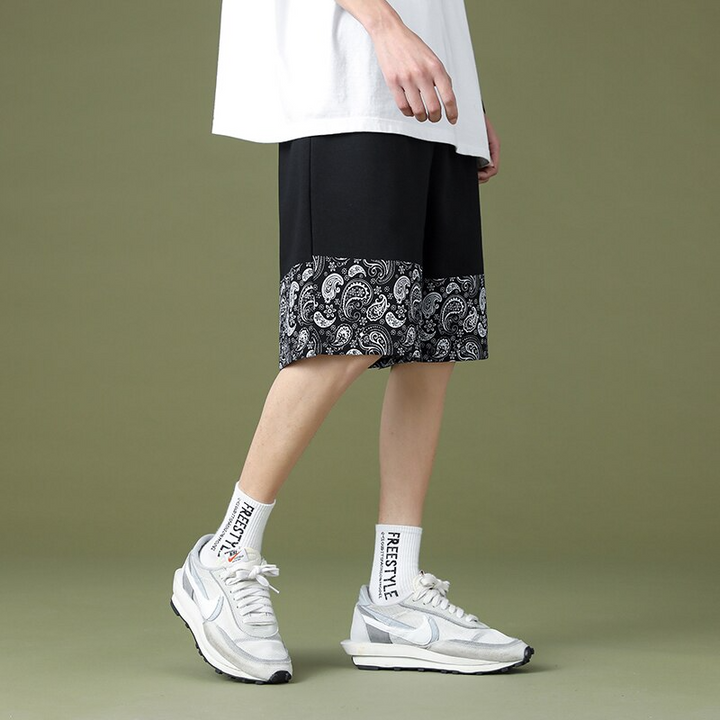Braxton Paisley Casual Linen Shorts