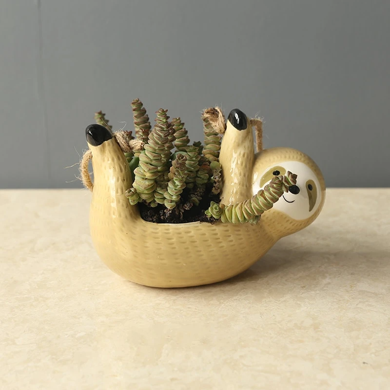 Happy Sloth Vase