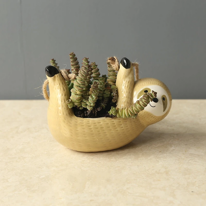 Happy Sloth Vase