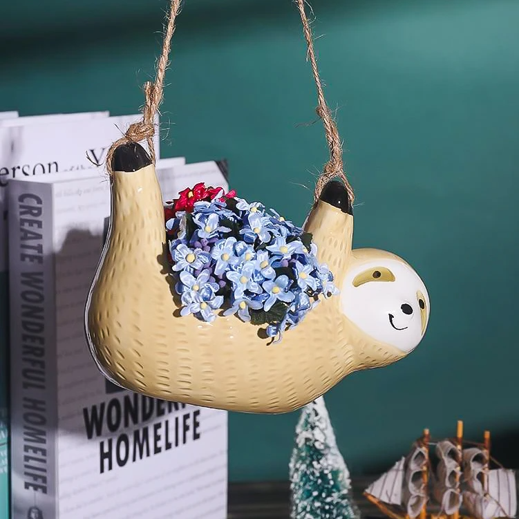 Happy Sloth Vase