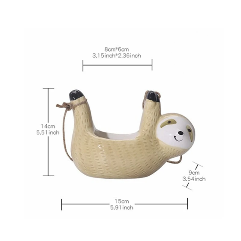 Happy Sloth Vase