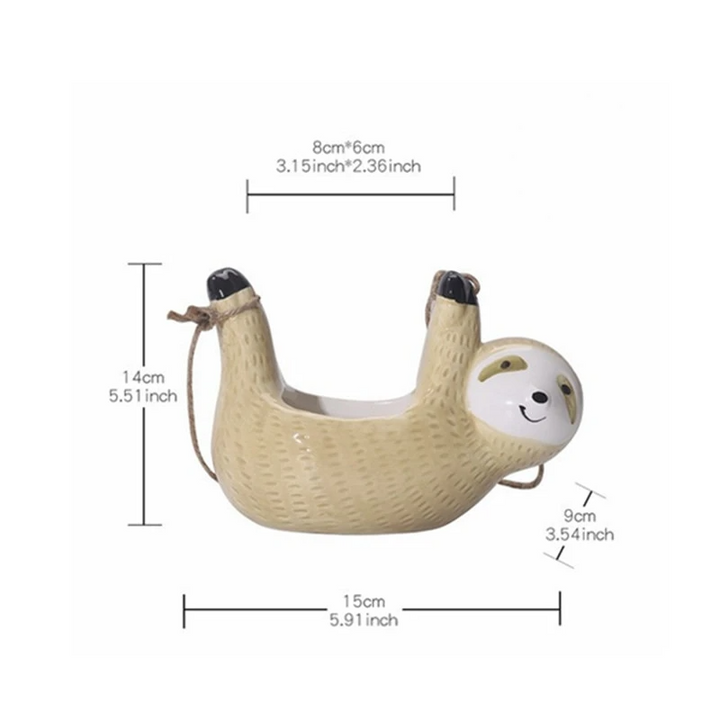 Happy Sloth Vase