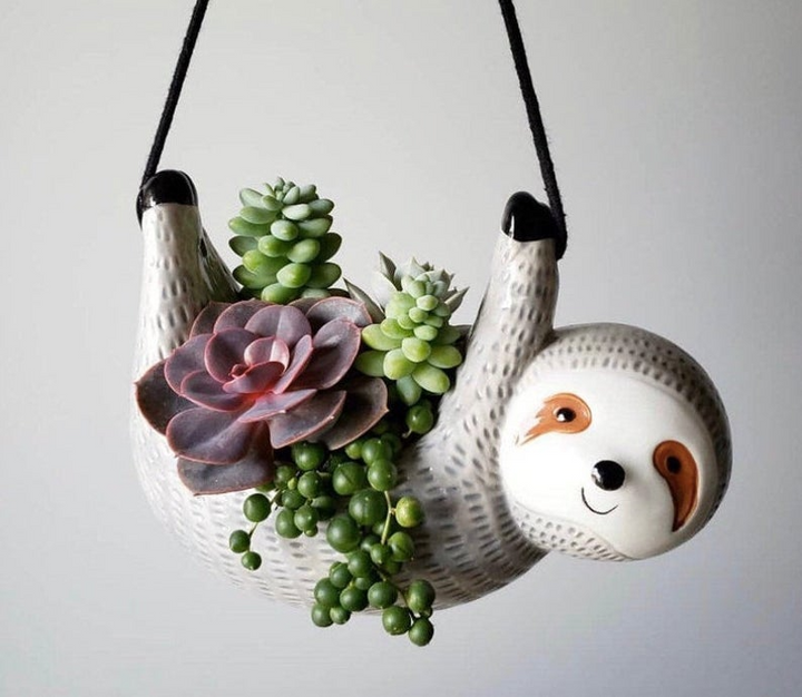 Happy Sloth Vase